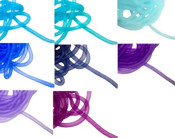 Tubular Crinoline Horsehair Braid - Sold by the Yard - Blues & Purples