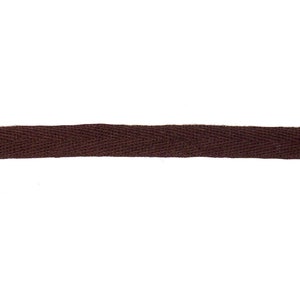Vintage 100% Cotton Twill Herringbone Tape 1/2&quot; Wide - Brown - Sold by the Yard