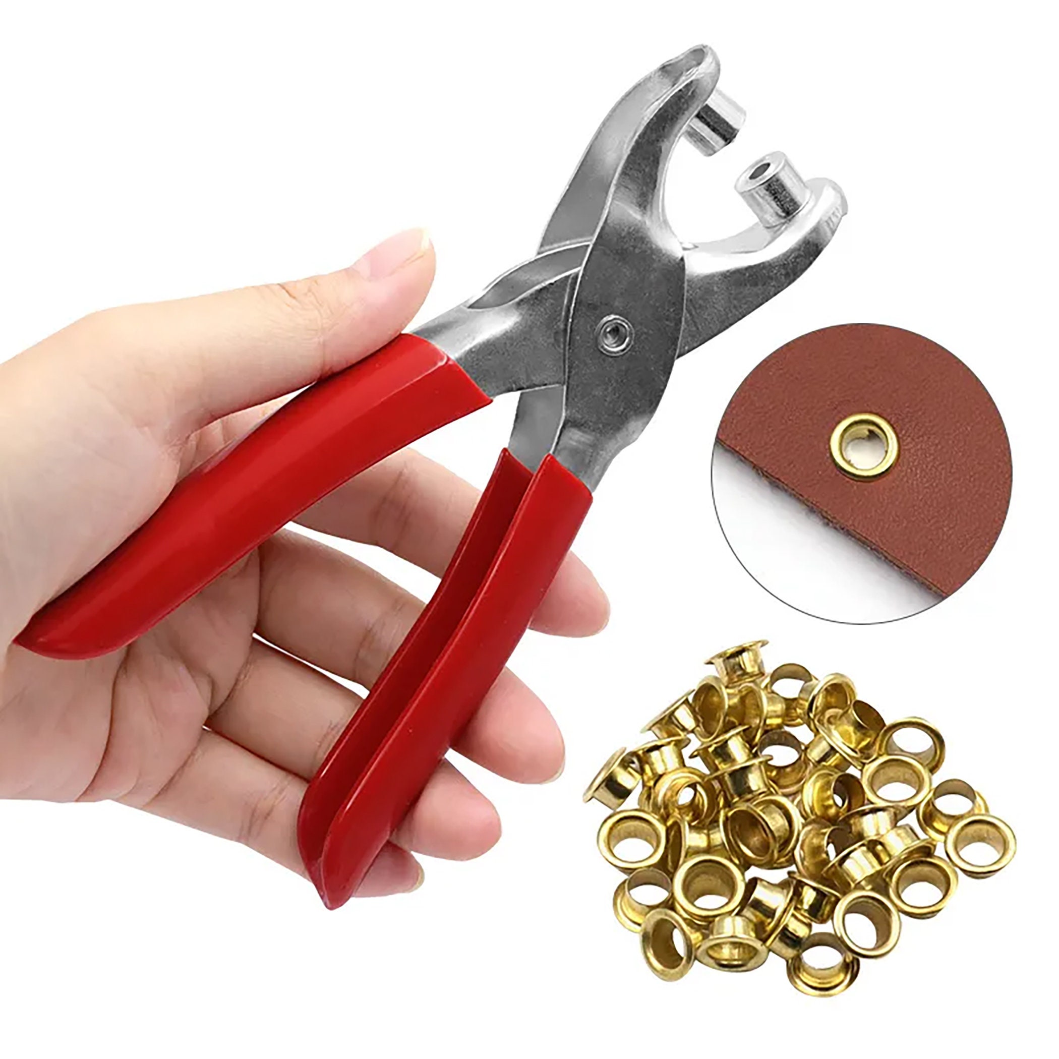 Revolving Leather Hole Punch,revolving Leather Punch Eyelet Plier Hole  Heavyduty Canvas Belt Plastic 