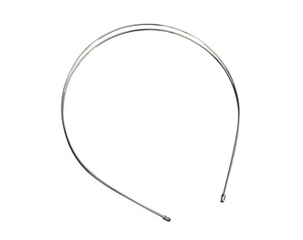 Double Band Metal Headband - Silver