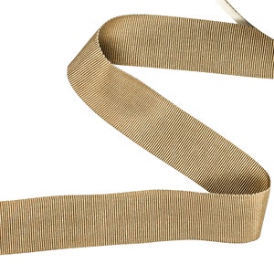 Petersham Ribbon Cotton Rayon 25 mm (1&quot;) - Sold by the Yard - Tan