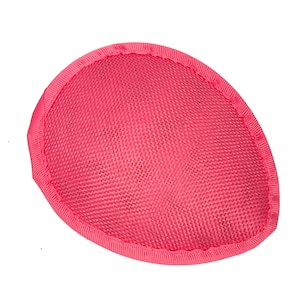 Buckram Fascinator Hat Base Teardrop Shape 5 1/2&quot; x 4&quot; - Bright Pink