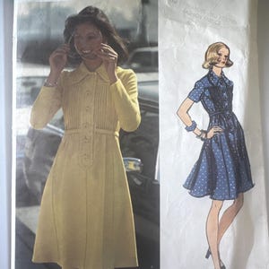 Vogue Couturier Design 2820 - Dress Pattern by Belinda Bellville 1970s - Size 10 Bust 32 1/2