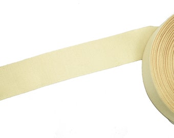 Vintage Petersham Ribbon Cream Measures 37 mm Wide - Sold by the Yard