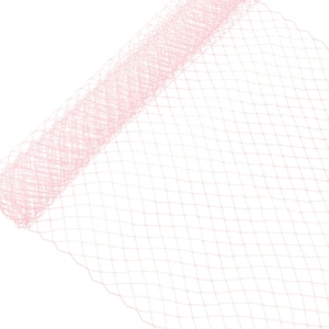 Russian Birdcage Veil Netting 10&quot; Wide - Sold by the Yard - Light Pink