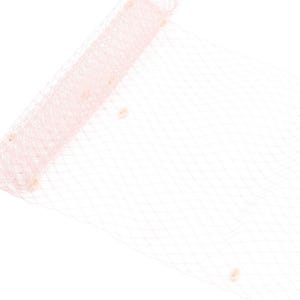 Birdcage Veil Netting with Dots, 10&quot; Wide, Sold by the Yard  - Light Pink