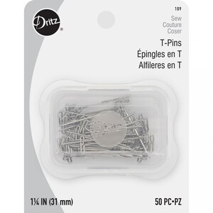 Pinos T tamanho 20, 1 1/4&quot; - 50 unidades