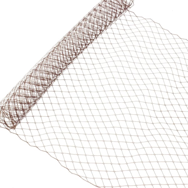 Russian Birdcage Veil Millinery Netting 10" Wide - Sold by the Yard - Brown