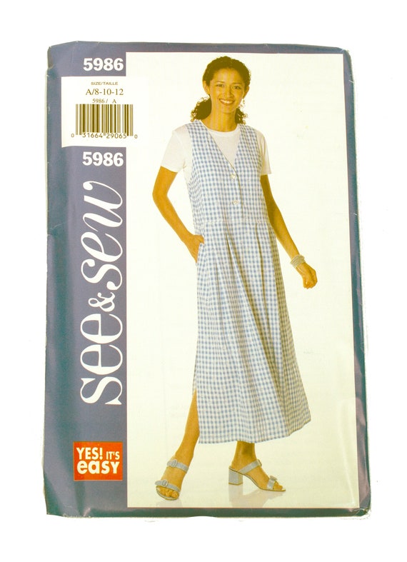 See and Sew 5986 Women's Jumper Dress 