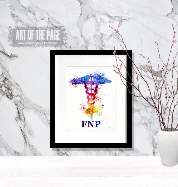 Nurse Gift Watercolor Family Nurse Practitioner Fnp Etsy