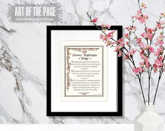 Florence Nightingale Pledge Print: Nurse Gift, Medical Art Decor (8.5"x11")