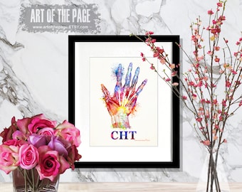CHT Art Print: Hand Therapist Gift, Physical & Occupational Therapy