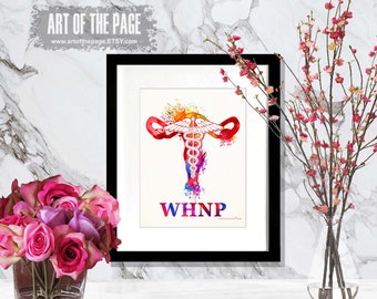 WHNP Gift, "Women's Health Nurse Practitioner - 02 (WHNP) - Watercolor", 8.5" x 11" print, Nurse Graduation gift, OB Nurse Practitioner gift