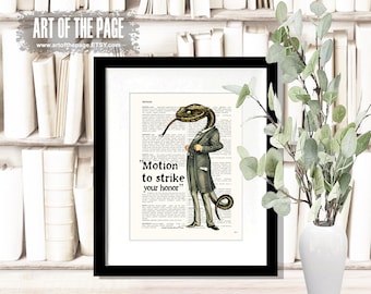 Motion to Strike Lawyer Print: Funny Law Office Art