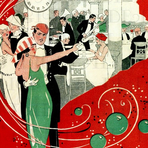 Fantastic Art Deco New Year's Eve PARTY Vintage Digital Etsy