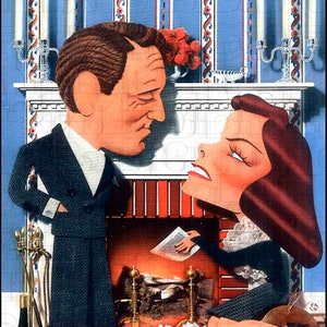 Selten ! Tracy and Hepburn Vintage FILMlobby Karten ILLUSTRATION! Vintage Digital Download. Digitaldruck. Spencer Tracy/Katherine Hepburn