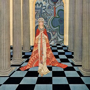 Gorgeous. From FIRST Edition. Stunning Fantastic PRINCESS Vintage Illustration. Art Deco Digital Download.  Virginia Sterrett.