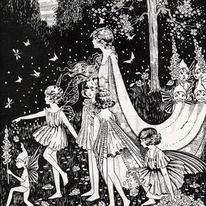 Vintage Fairy Wedding Illustration: Digital Download