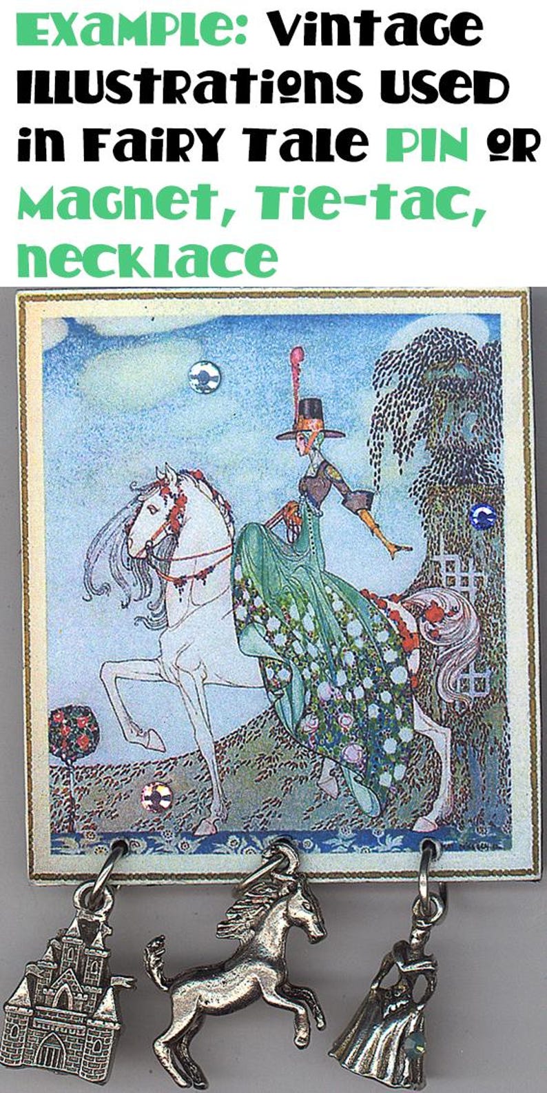 Arthur Rackham Fairy Tale Illustration: Princess and Odd Elves (digital ...
