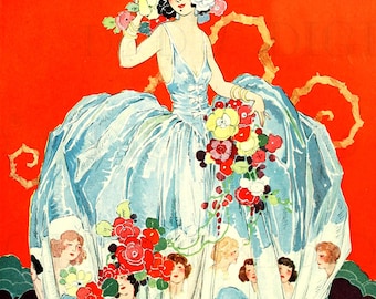 Flapper Illustration: 1920s Fashion Digital Image (Digital Download)
