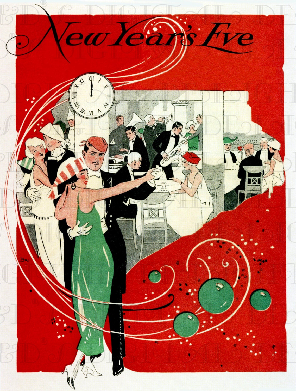 Fantastic Art Deco New Year’s Eve PARTY Vintage Digital - Etsy