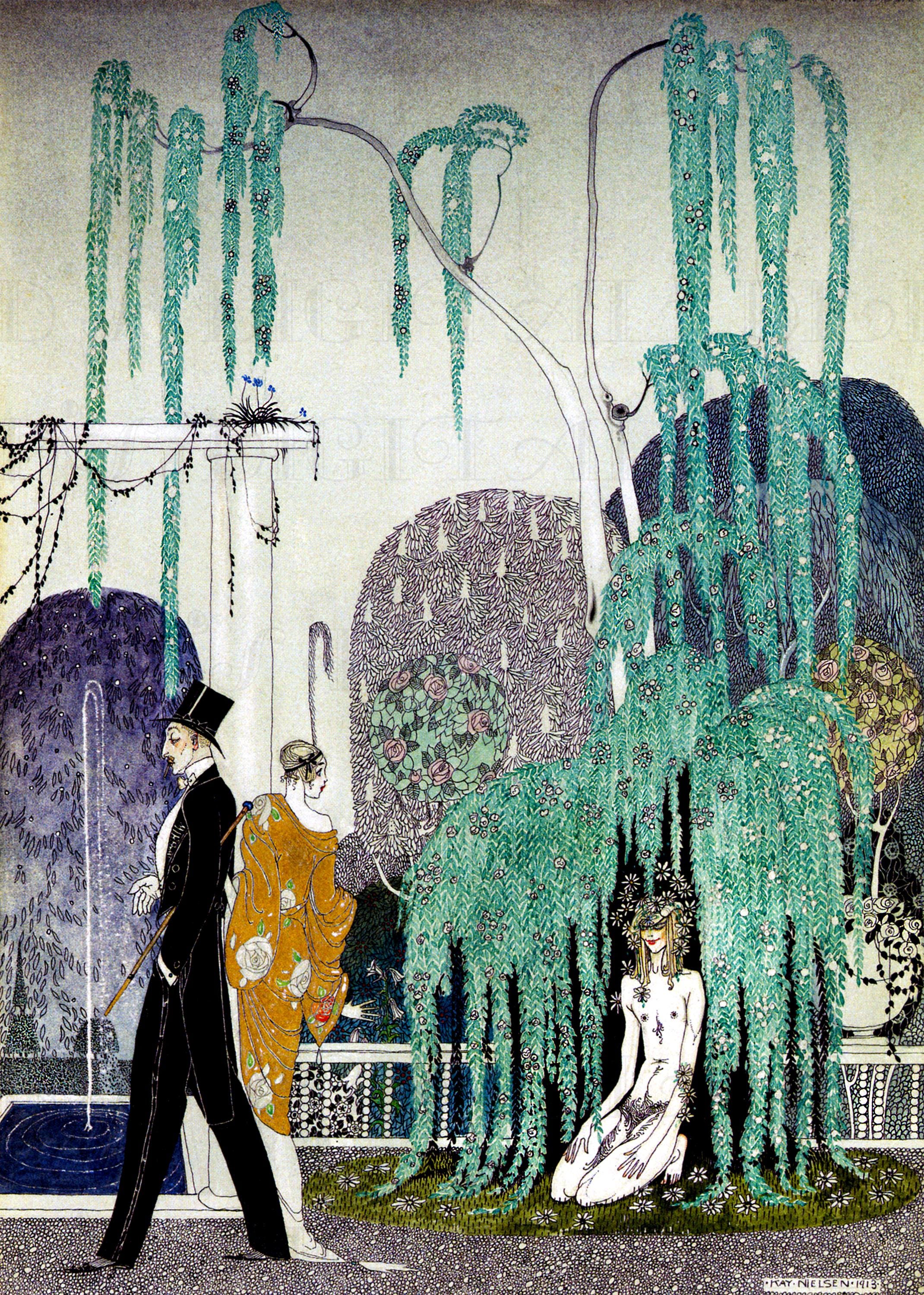 RARE! Stunning Vintage Kay Nielsen Illustration. the Satyr