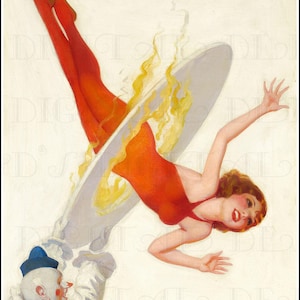 Fille de cirque ACROBAT. Illustration ANCIENNE. Téléchargement numérique. IMPRESSION numérique de cirque.