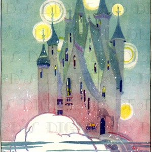 CASTLE of My DREAMS Art Deco VINTAGE Fairy Tale Digital - Etsy