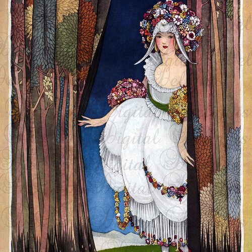 Art Deco. Fairy Tale Vintage Illustration. Digital Download. - Etsy