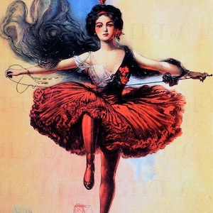 Belle artiste de la corde serrée ! Illustration de cirque vintage. Téléchargement numérique de cirque vintage. Art du cirque vintage à imprimer.