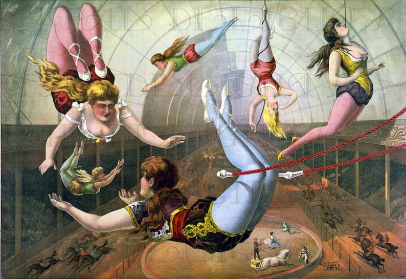 Circo De Mujeres Trapecista Carteles Trapecistas VintageDescargar AntiguosDibujo Impresión yYf6g7vb