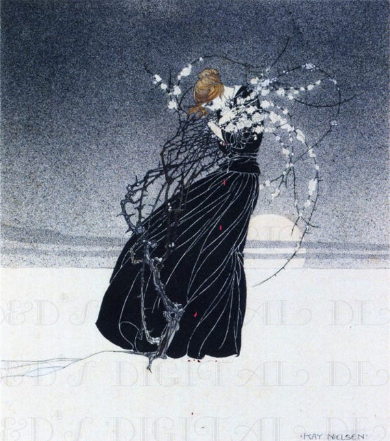 RARE! Extraordinary Vintage Kay Nielsen Illustration. Mother Among