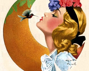 MIEL D'ÉTÉ ! Claquette Art Déco ! Illustration ANCIENNE. Téléchargement numérique déco. Impression numérique vintage clapet ! Art à imprimer et à encadrer
