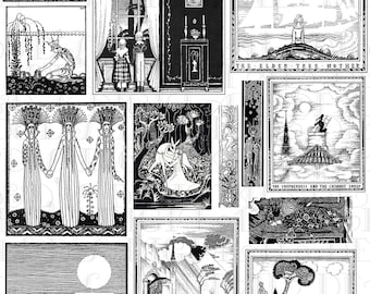 Kay Nielsen Art Deco Illustration Collage. CLIP Art (Digitaler Download)