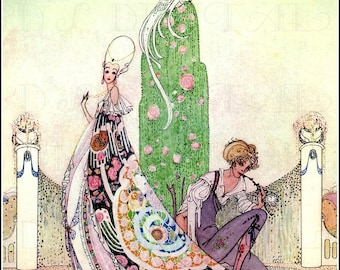 Kay Nielsen Princess Illustration: Vintage Art Deco Print. From First Edition (Digital Download)