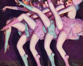 Ziegfeld Follies Art Deco Illustration: Vintage Musical Comedy Print (Digital Download)