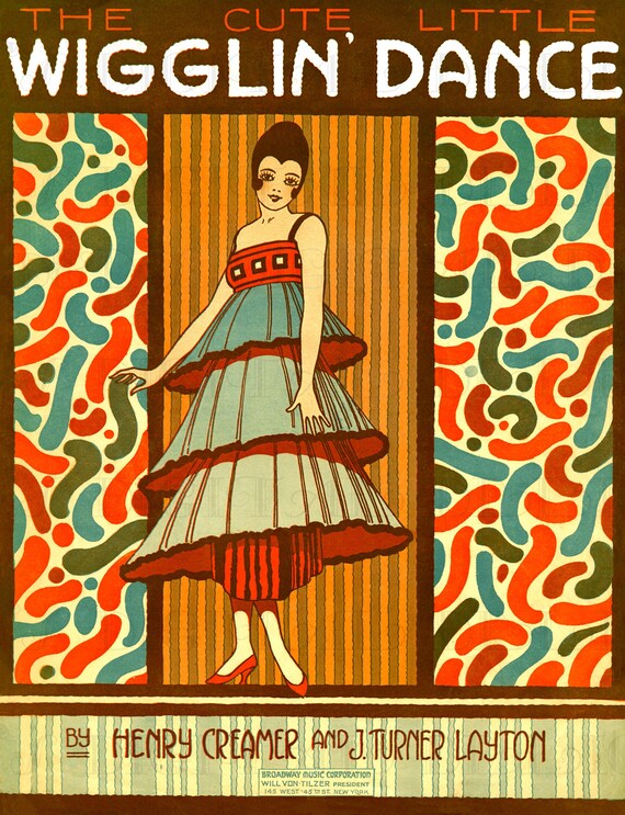 Art Deco Sheet Music Illustration: "that Wigglin' Dance!" Vintage Digital  Download. 2 Versions/1 Price - Etsy