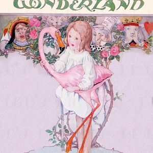 RARE! Rare. AliCe in WoNdeRlanD. Anne ANDERSON! Vintage Illustration. Alice in WONDERLAND Vintage Digital Download. Art To Print