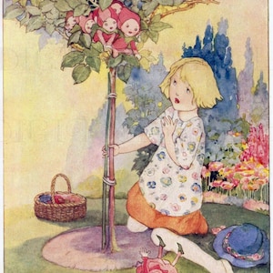 Vintage Fairy Illustration: Rose Imps, Anne Anderson Art (Digital Download)