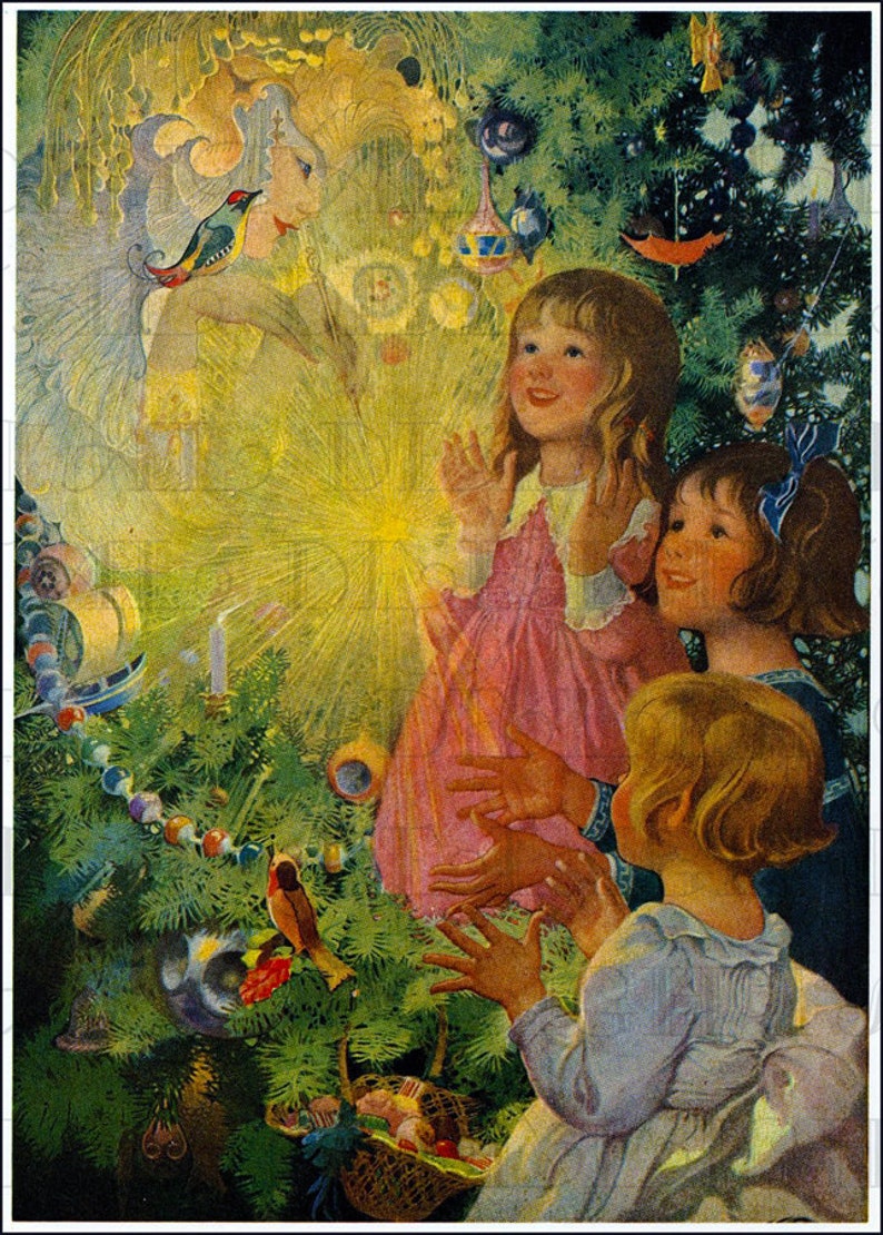 Magical Enchanting Fairy CHRISTMAS Tree. Christmas Vintage | Etsy