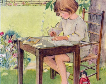 The Next Famous Author. My Storybook. VINTAGE ILLUSTRATION. Digital Download. Vintage Book Print.
