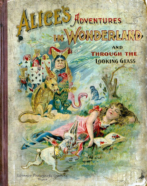 Antica copertina del libro Alice nel Paese delle Meraviglie