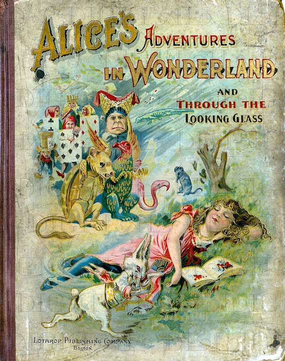 Antica copertina del libro Alice nel Paese delle Meraviglie