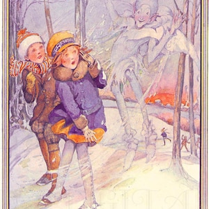 Enchanting RARE Anne Anderson. Jack FROST. Vintage  Illustration. DIGITAL Download