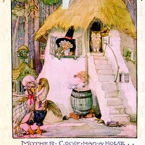 Fantabulous Anne Anderson. Mother Goose Cottage. Nursery Rhyme VINTAGE Illustration. Digital Download. From First Edition.
