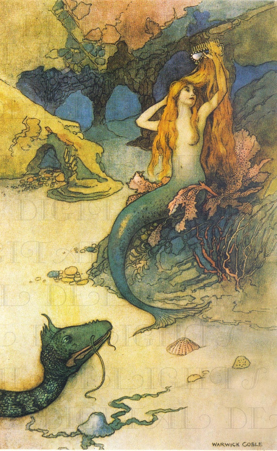 Vintage Mermaid Artwork