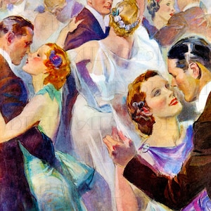 Art Deco bruidsfeest. VINTAGE illustratie bruidsvin uit de jaren 1920. Art Deco bruiloft digitale download. Perfect voor uitnodigingen