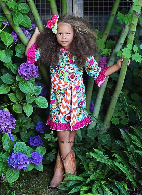 paisley peasant dress