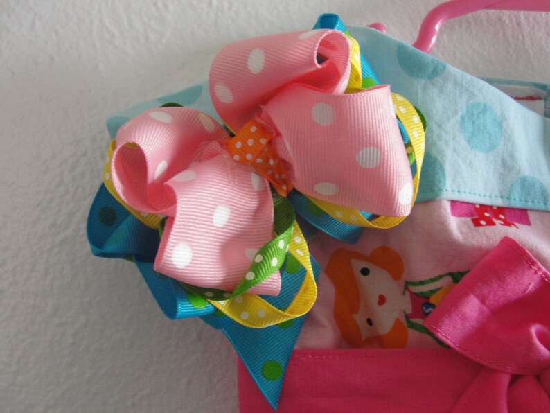 Colorful Super Kids Dress with Sash and m2m matching Hair image 2