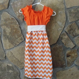 orange and white chevron dress Miss Chievous Strapless Lace & Chevron Dress